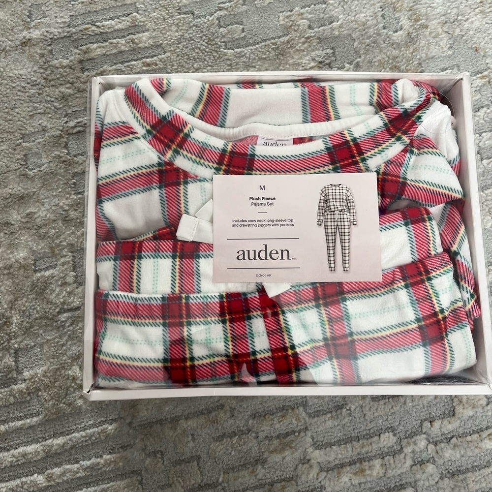 Auden Red and White Plaid Pajama Set